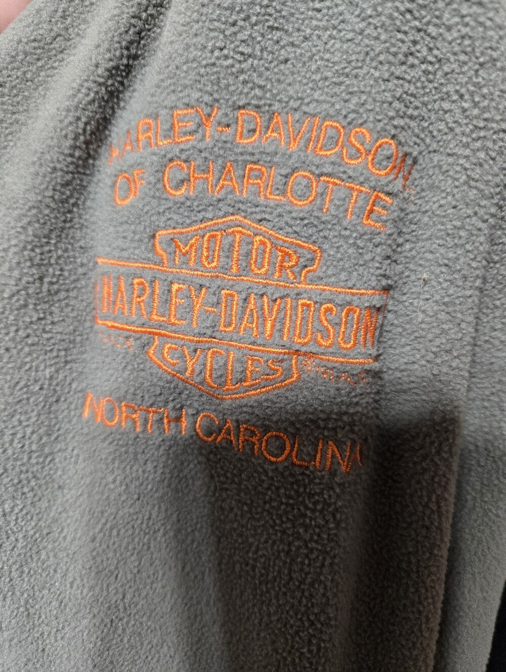 Harley-Davidson Charlotte, NC Fleece Quarter Zip Pullover EUC Size: Large - Picture 4 of 6